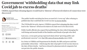 UKHSA refuses to release report on Covid Jab effects because it is deemed too distressful for the public
